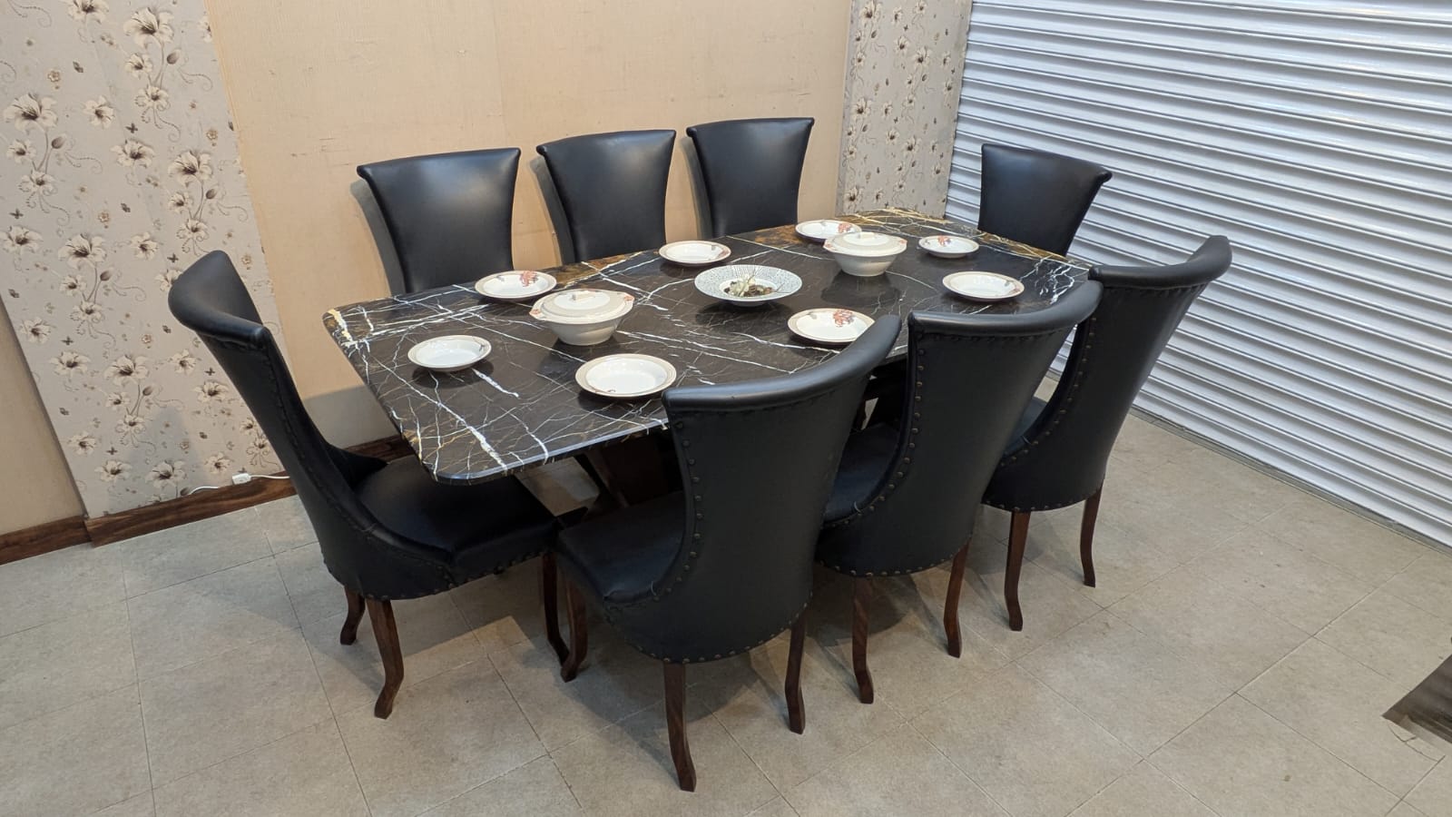 Marble Top 8 Seater Dining Table