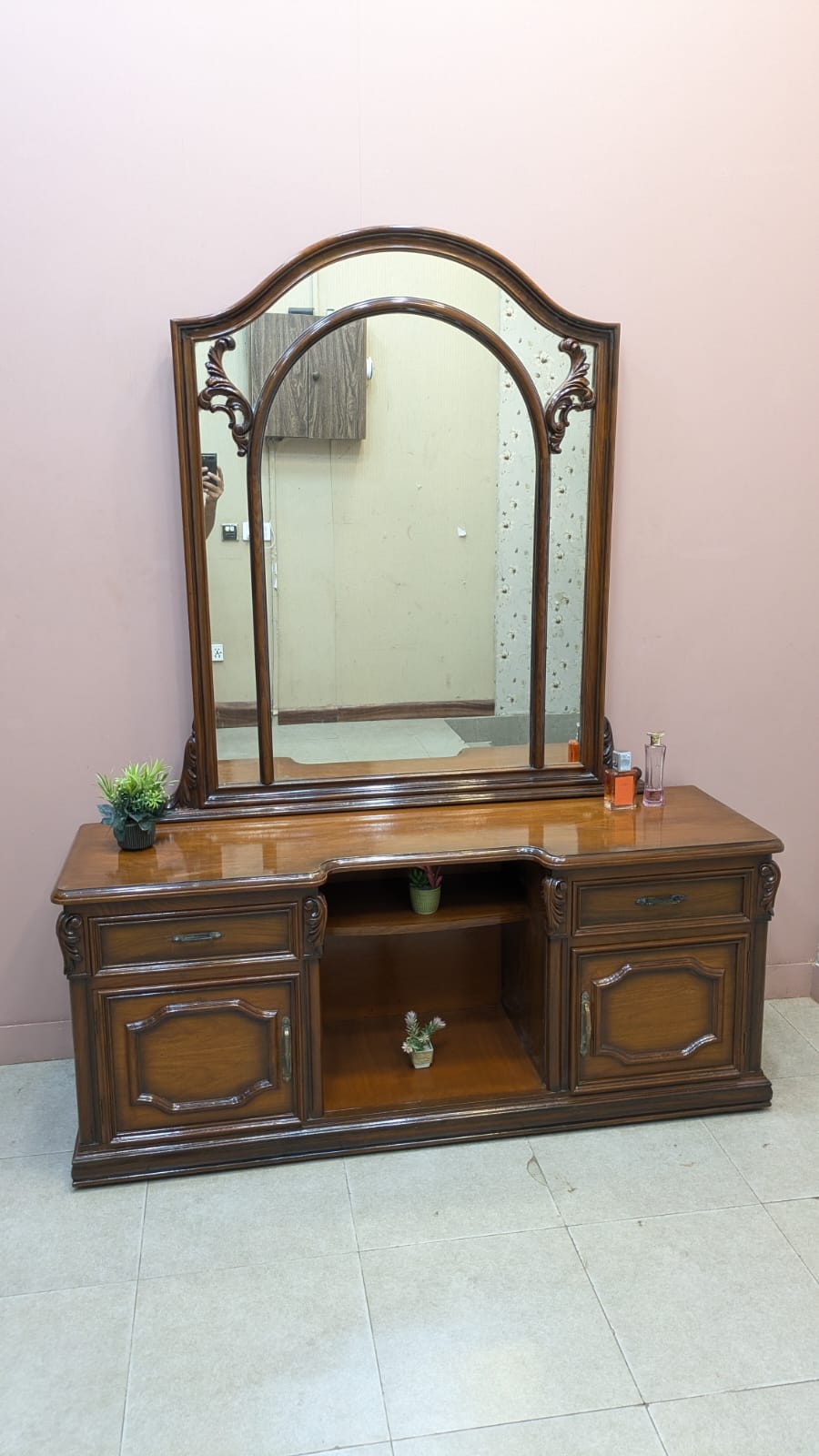 Sheesham Wood And Ply King Size Bed Set