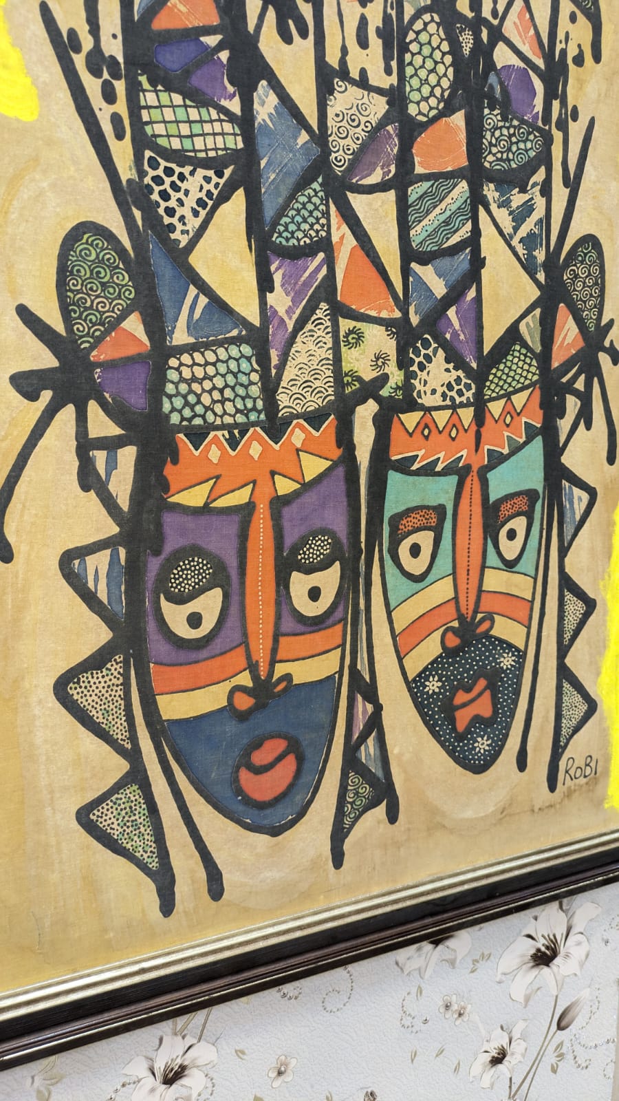 Antique Indonesian Batik Fabric Painting