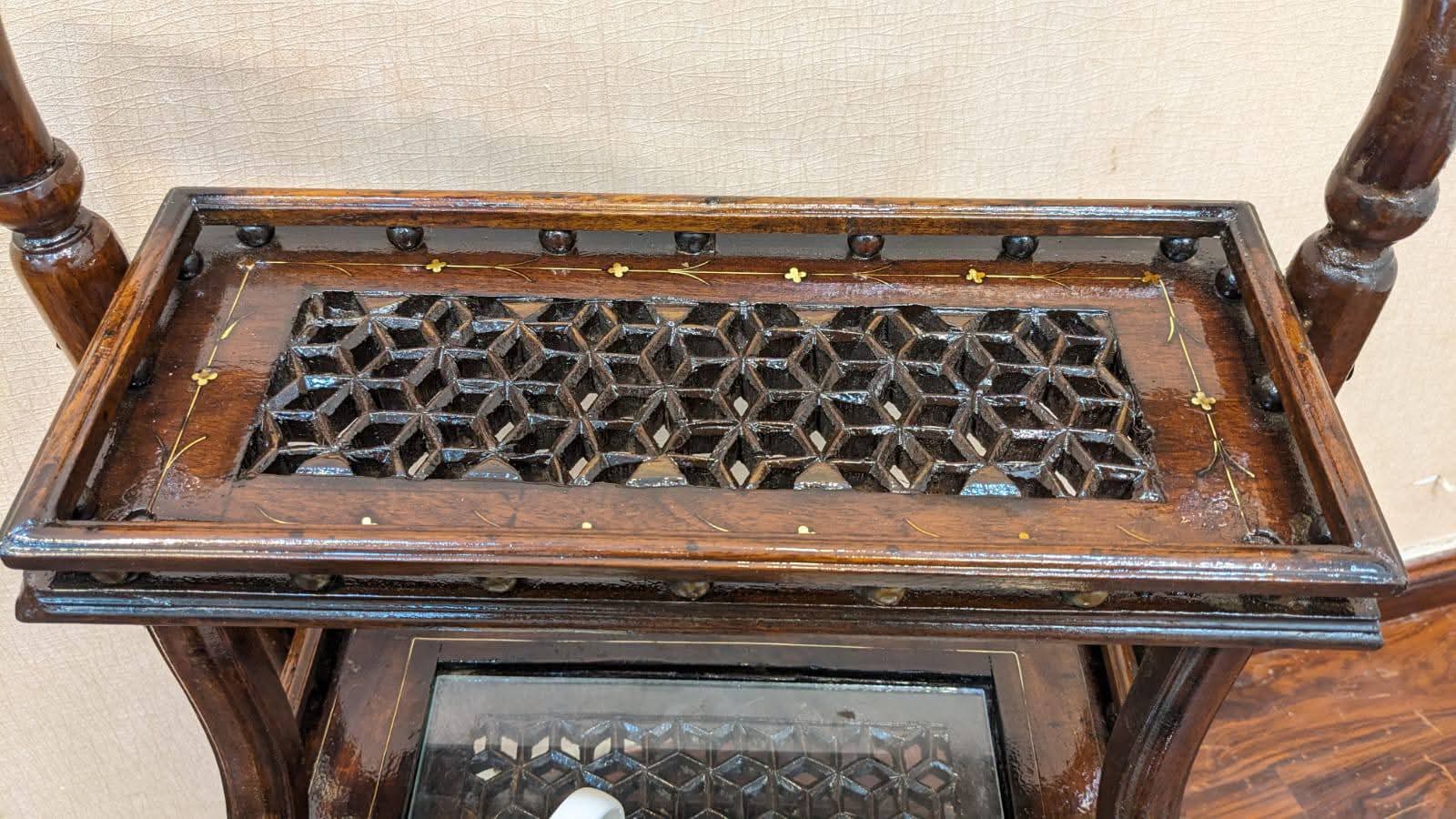 Solid Sheesham Wood Tea Trolley