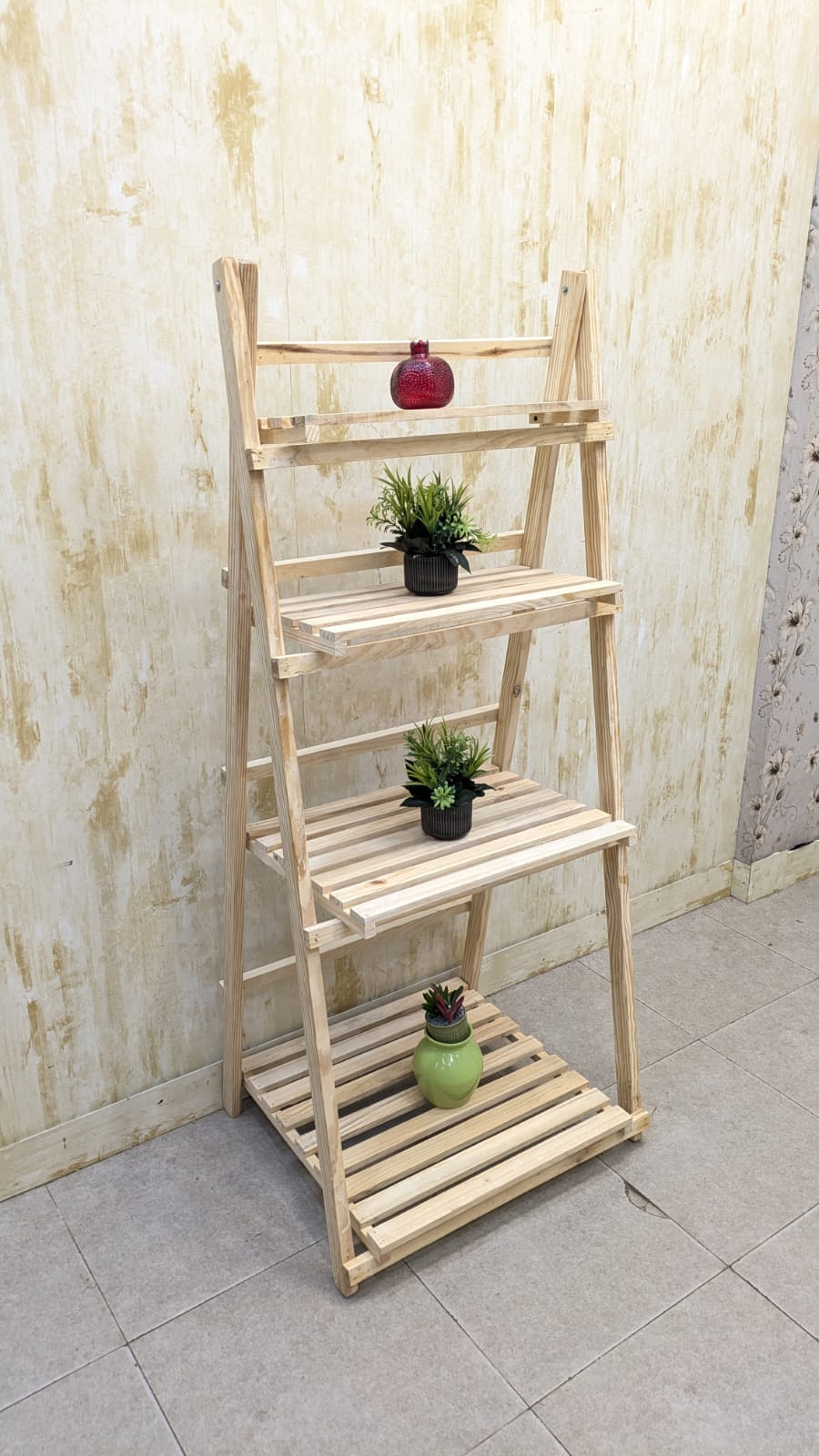 Brand New Pure Wooden Foldable Display Shelf