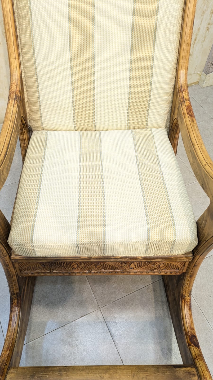Solid Diyar Wood Rocking Chair