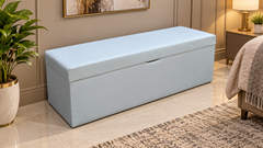 Leatherette Storage Sattee
