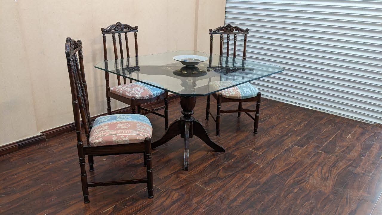 Solid Sheesham Wood 4 Seater Dining Table