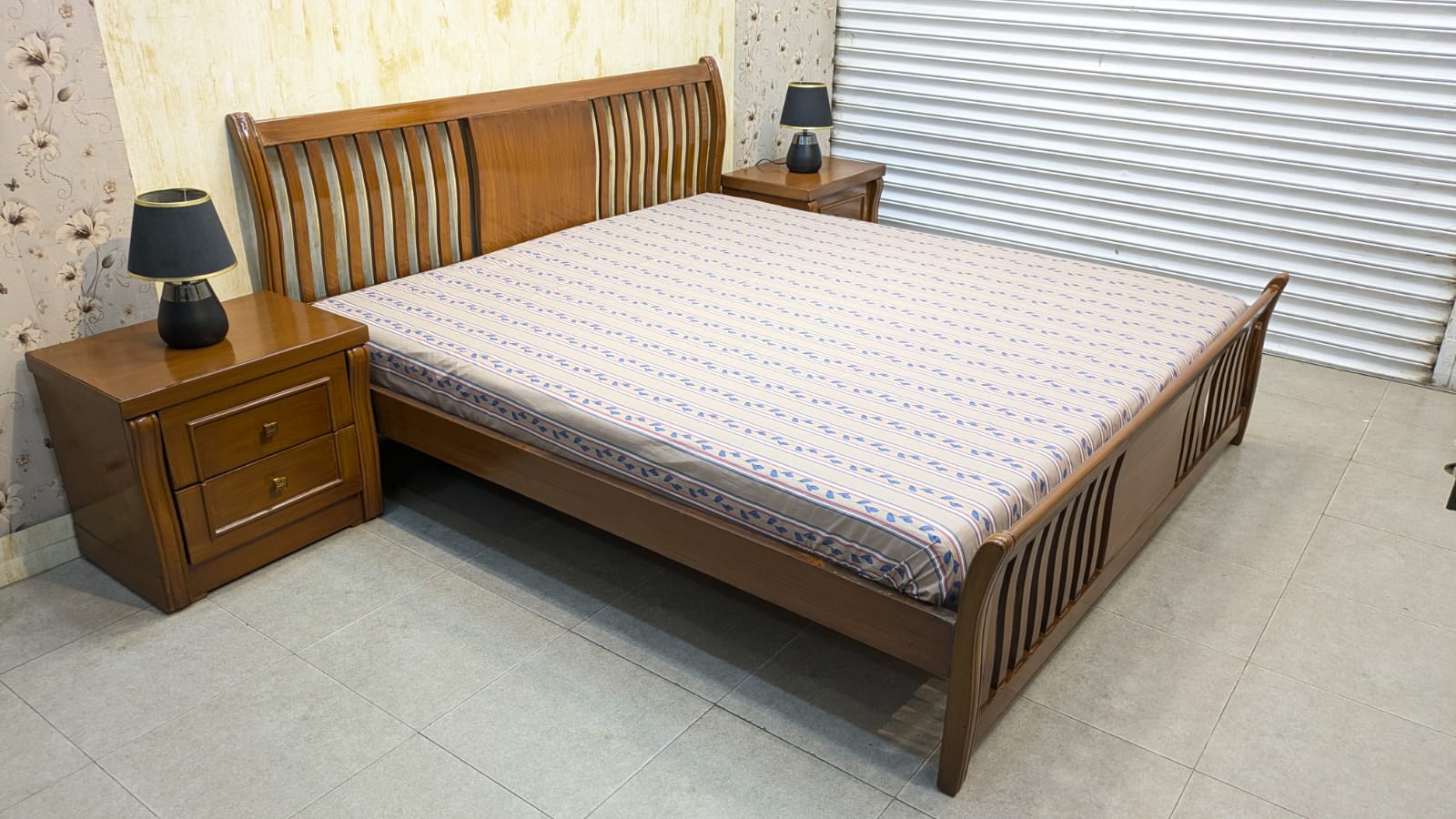 Elegant Diyar Wood King Size Bed Set ✨