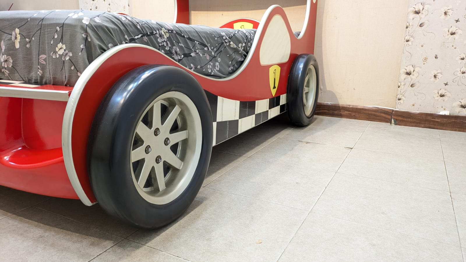 Kid's Ferrari Car Bed Set
