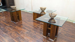 Solid Sheesham Wood Center And Side Tables Set