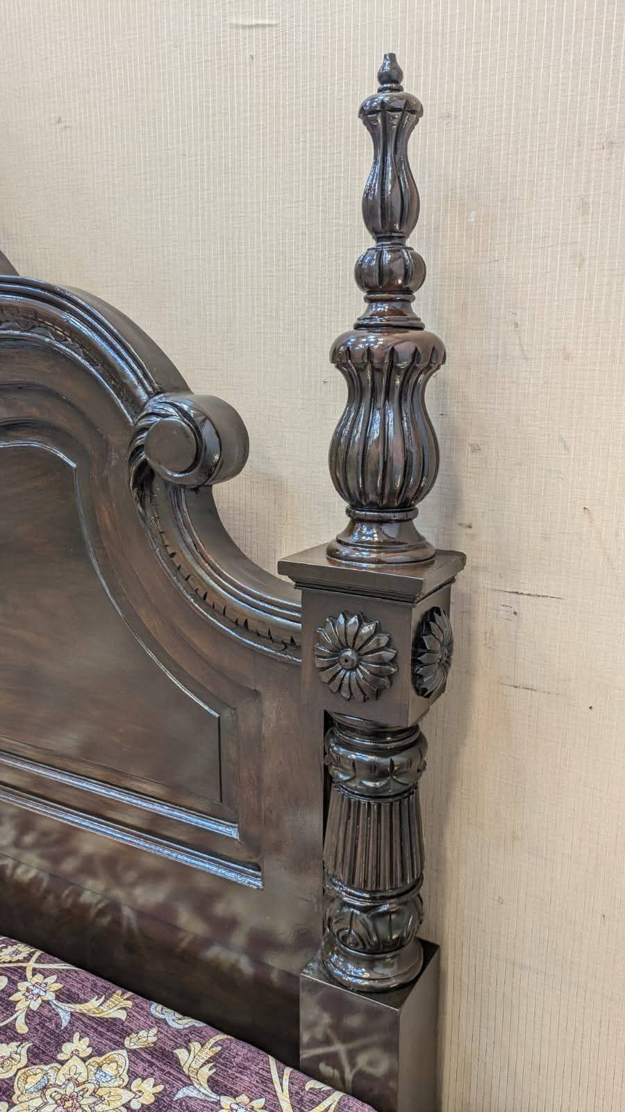 Solid Sheesham Wood King Size Bed Set
