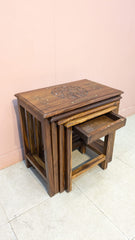 Brand New Unused Solid Sheesham Wood Nesting Table Set
