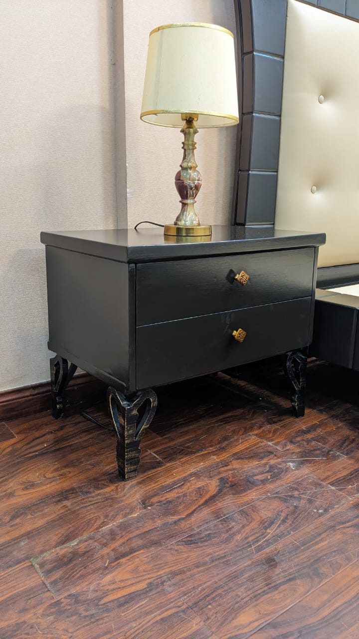 King Size Bed with 2 Side Tables and Dressing Table