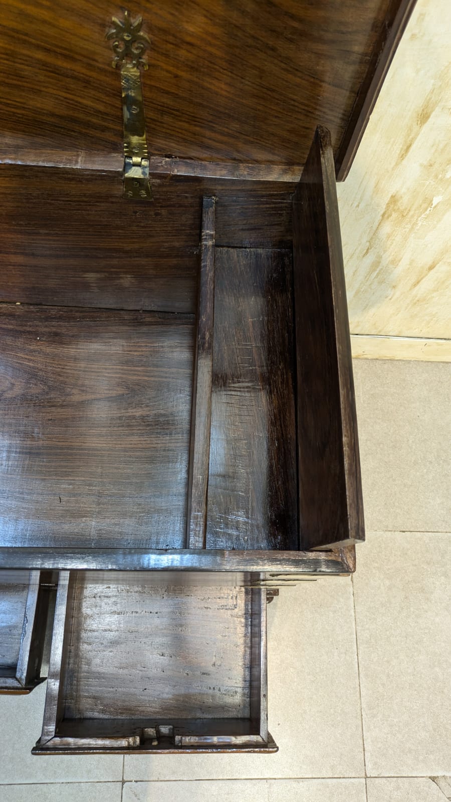 Antique Mid Century Solid Sheesham Wood Trunk