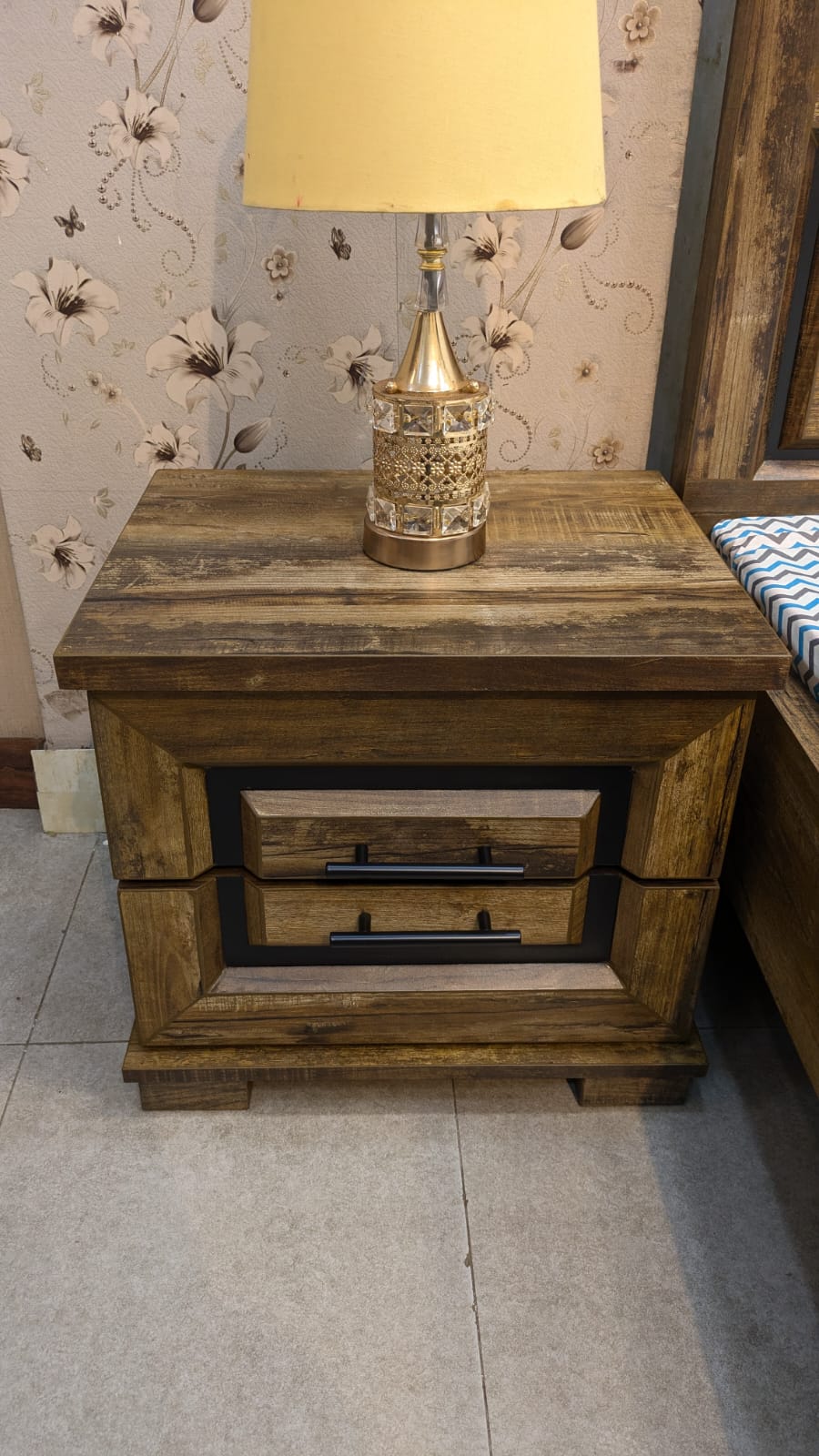 Brand New Pair Of Single Bed With 2 Side Tables