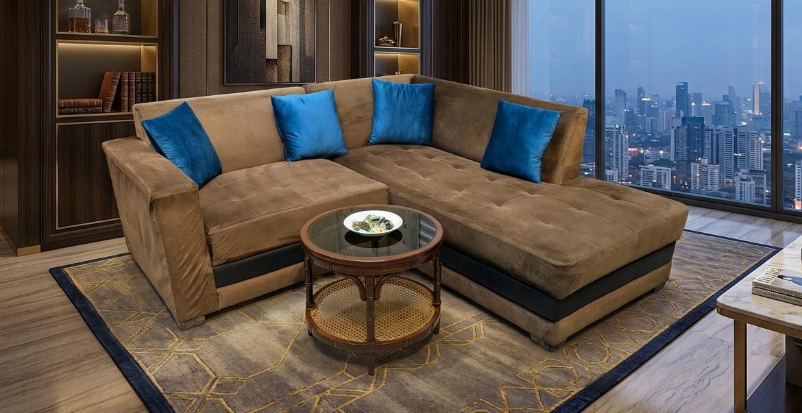 4.5 Seater L Shape Sofa Set