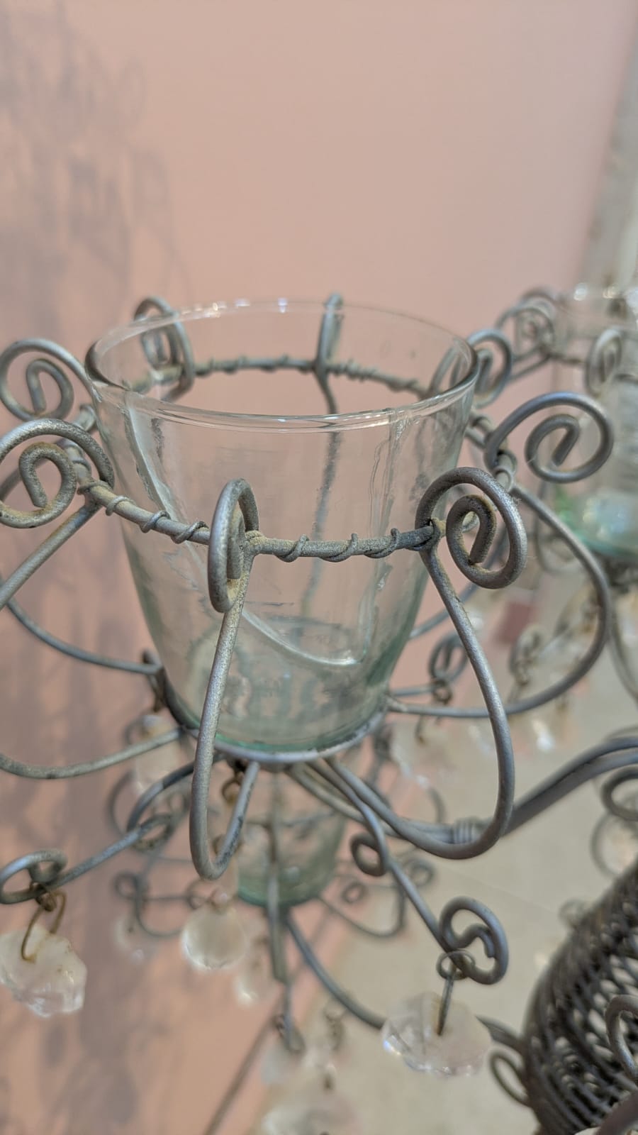 Elegant Silver-Toned Floor Candelabra