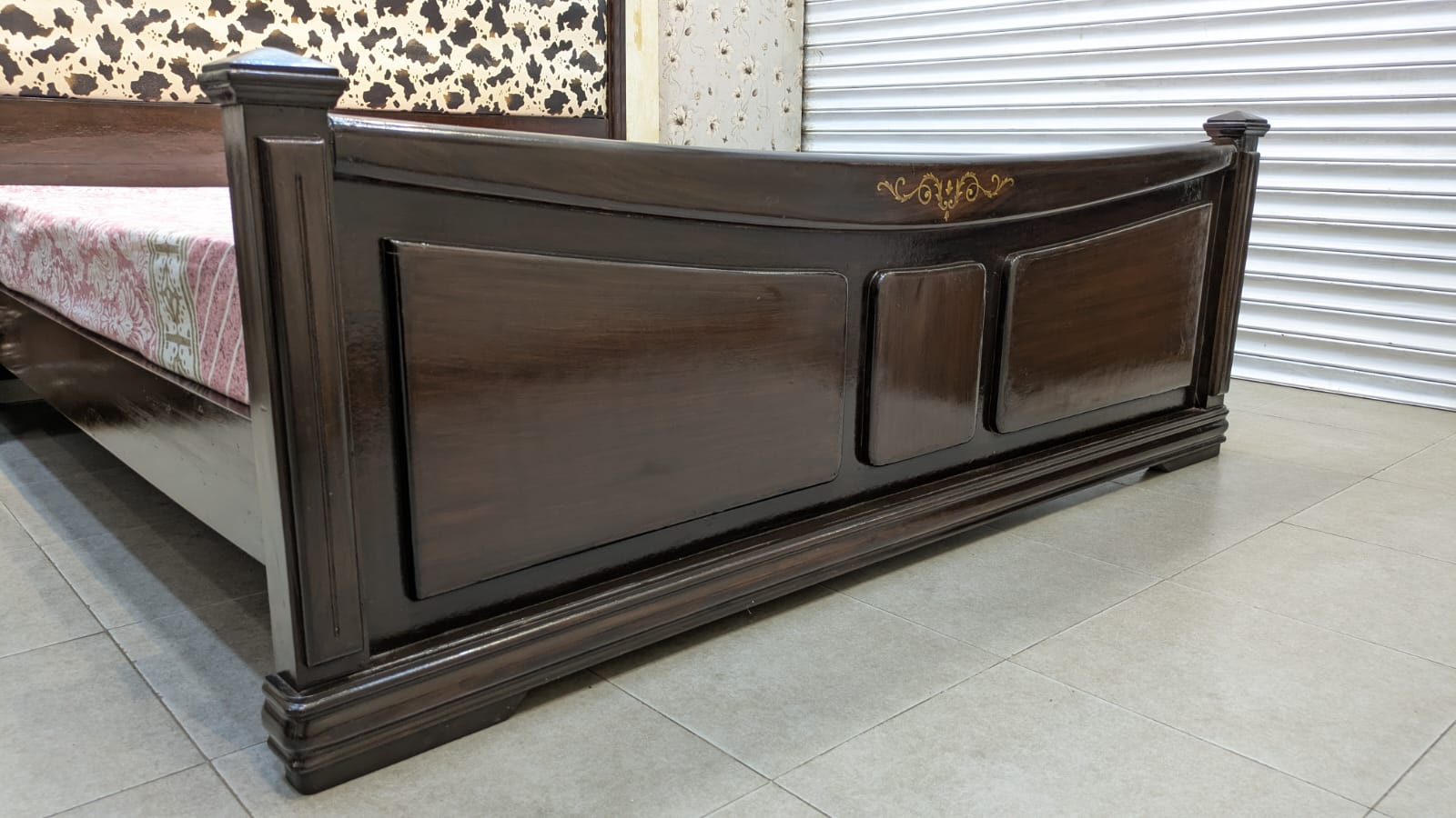 Sheesham Wood King Size Bed With 1 Side Table