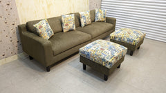 4 Seater Sofa Set with 2 Ottomans