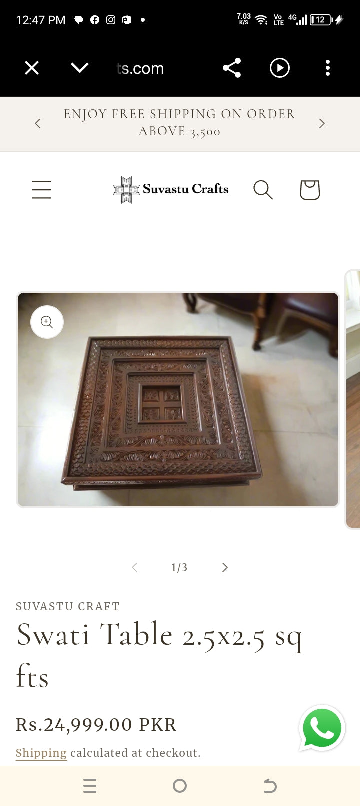 Solid Diyar Wood Pair Of Corner Tables