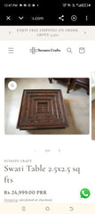Solid Diyar Wood Pair Of Corner Tables