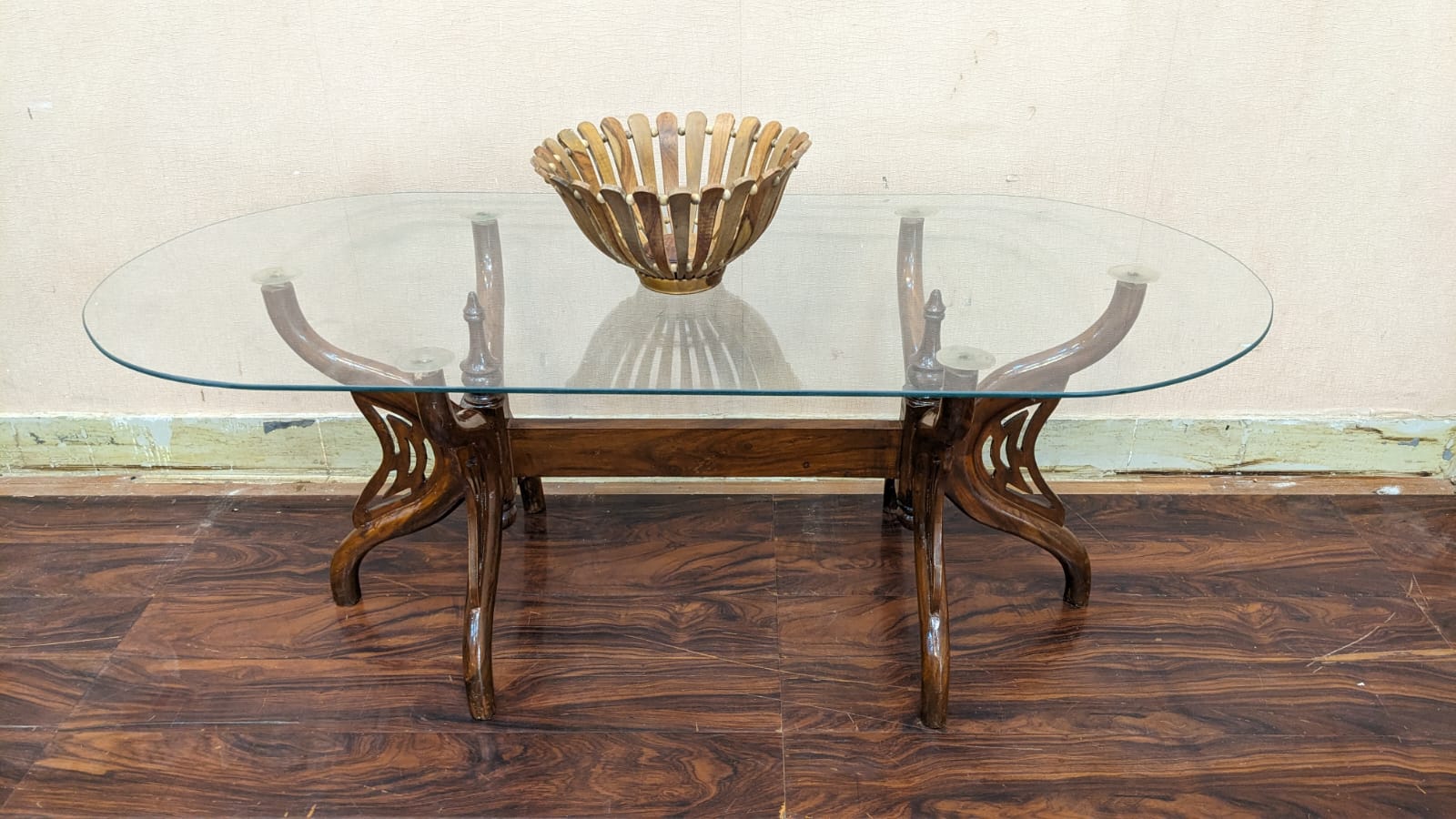 Solid Sheesham Wood Center Table and Side Tables Set