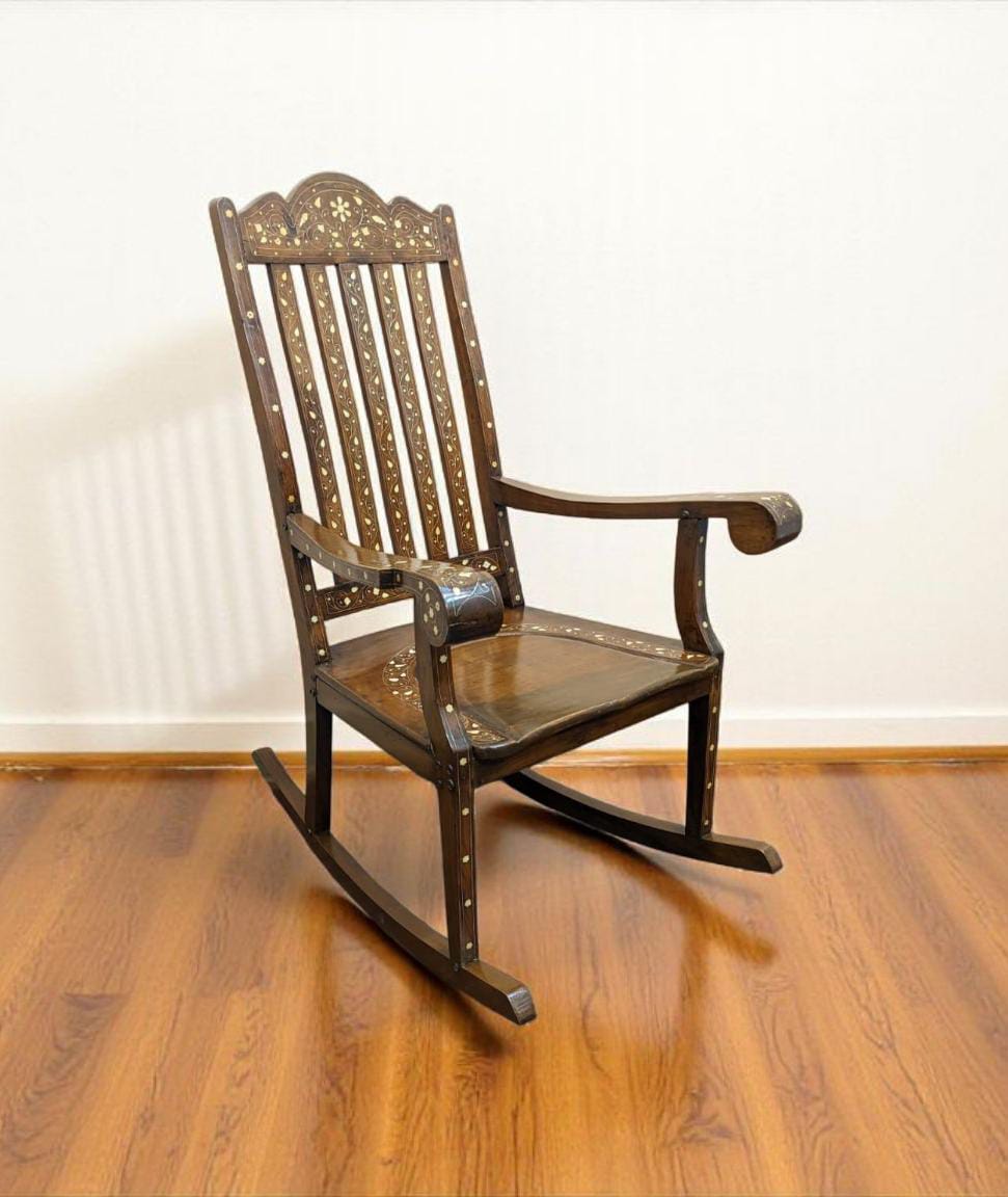 Solid Sheesham Wood Rocking Chair