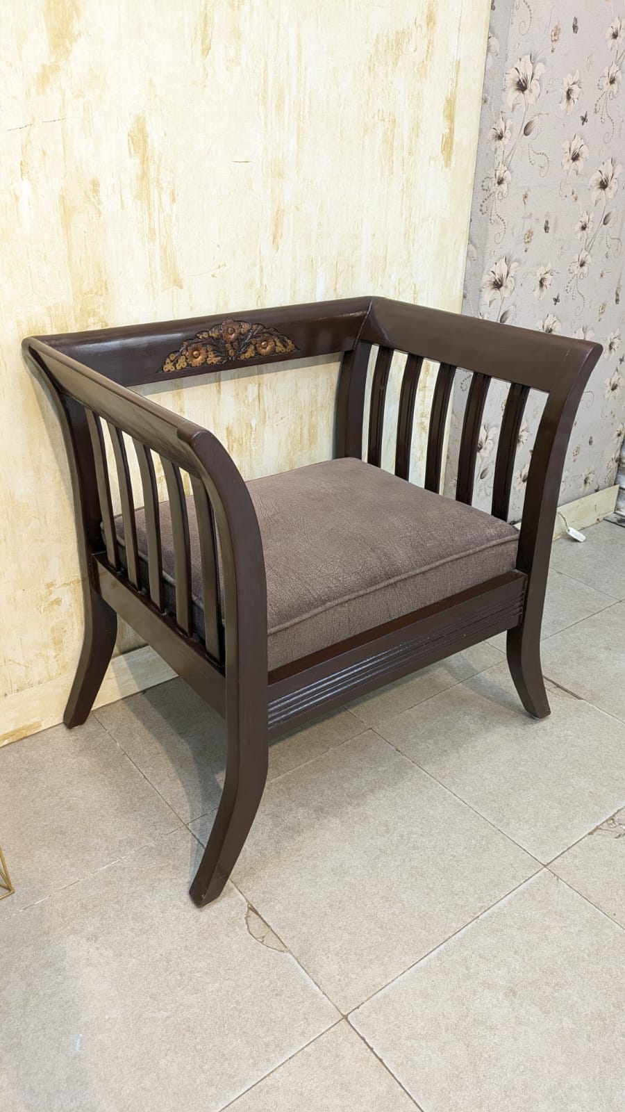 Solid Sheesham Wood Pair of Single Sofas