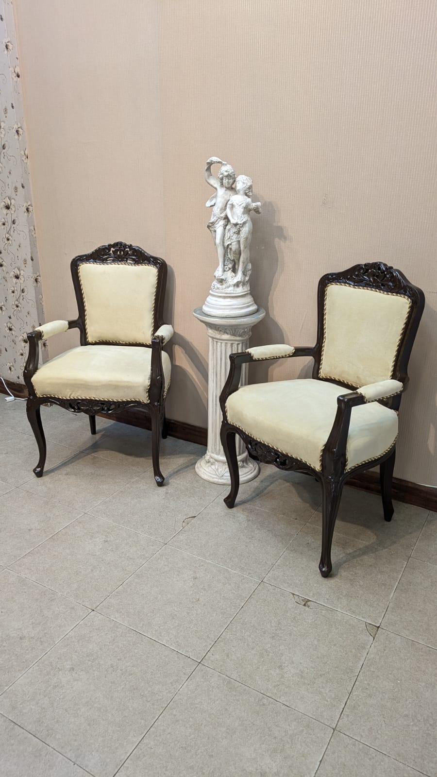 Solid Sheesham Wood Pair of Coffee Chairs