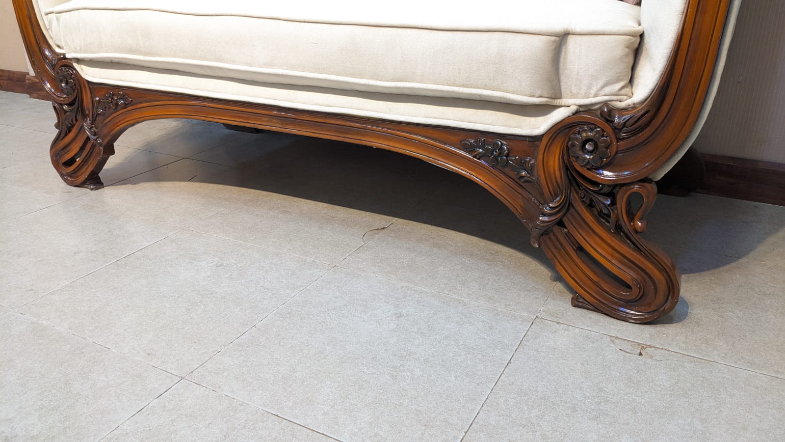 Solid Sheesham Wood 2 Seater Divan