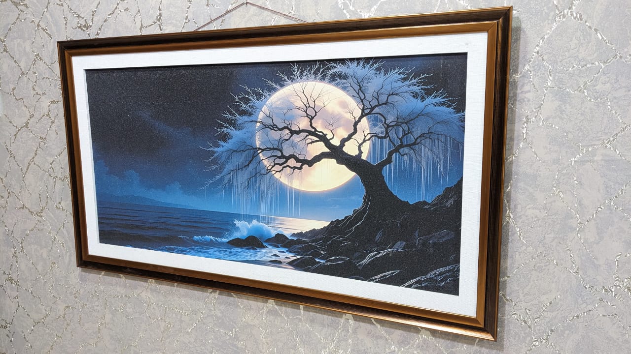 New Wall Mounted Frame Moonlit Serenity