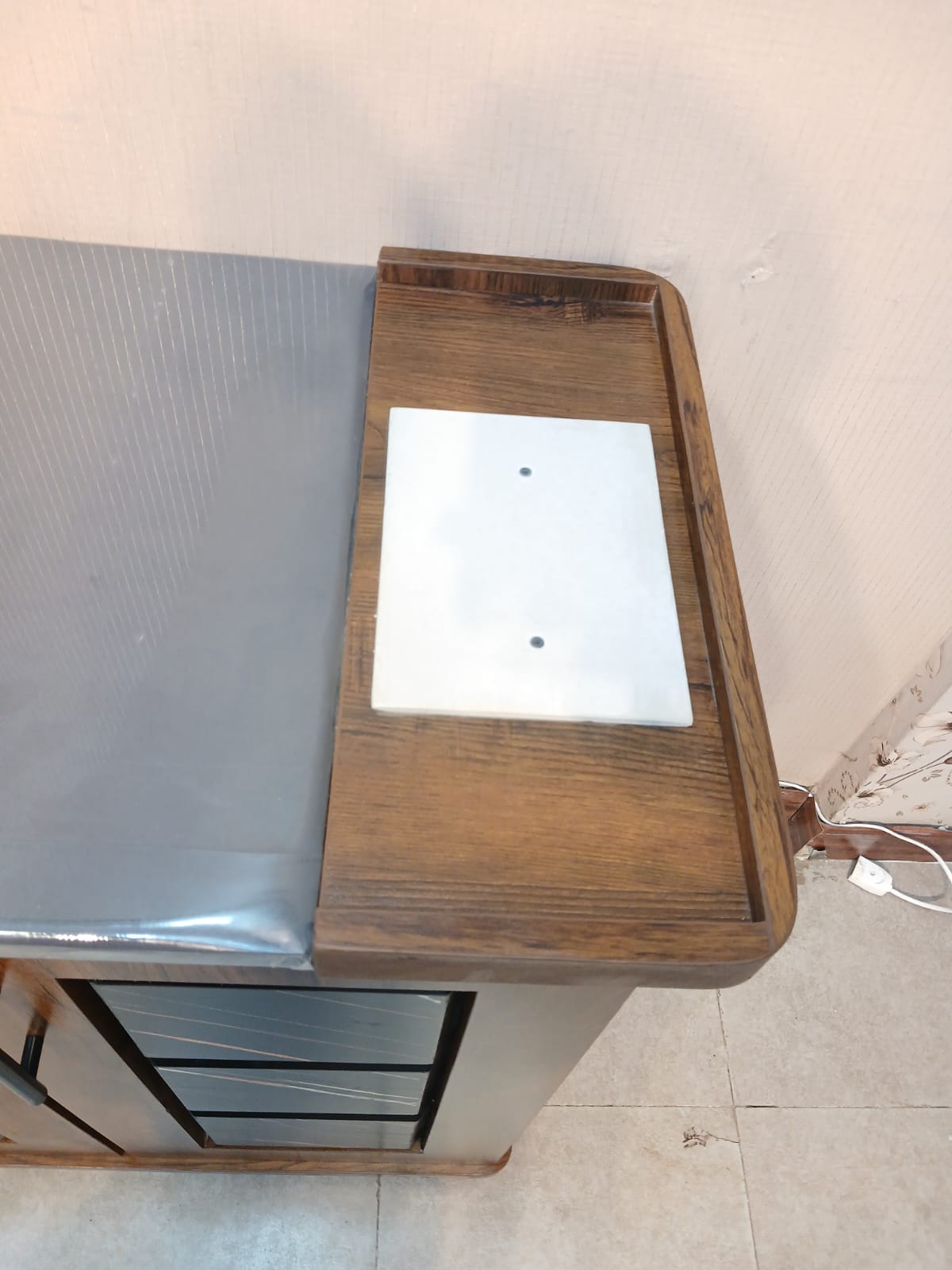 Brand New 3 Door Iron Table