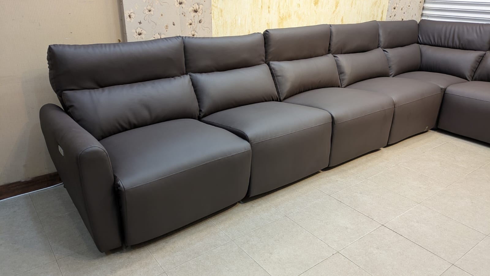 Imported 7 Seater Sectional Sofa Set with Power Reclining Seats
