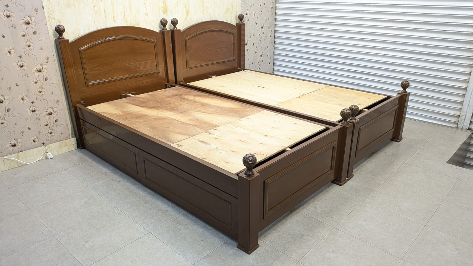 Pair Of Single Bed With Storage Drawers