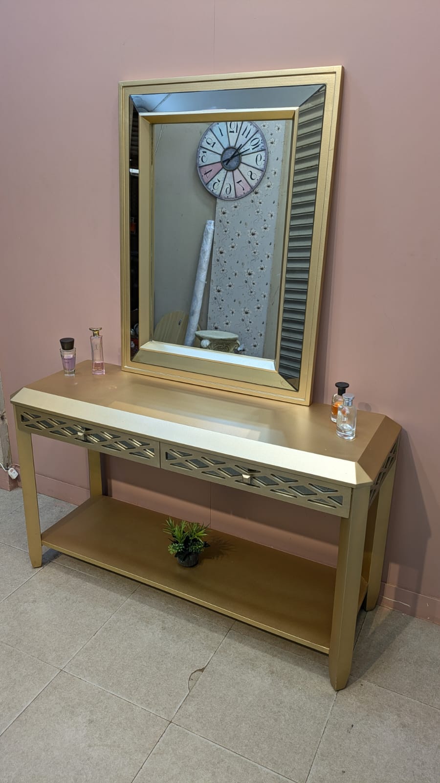 Console With Wall Mounted Mirror Home Centre Dubai