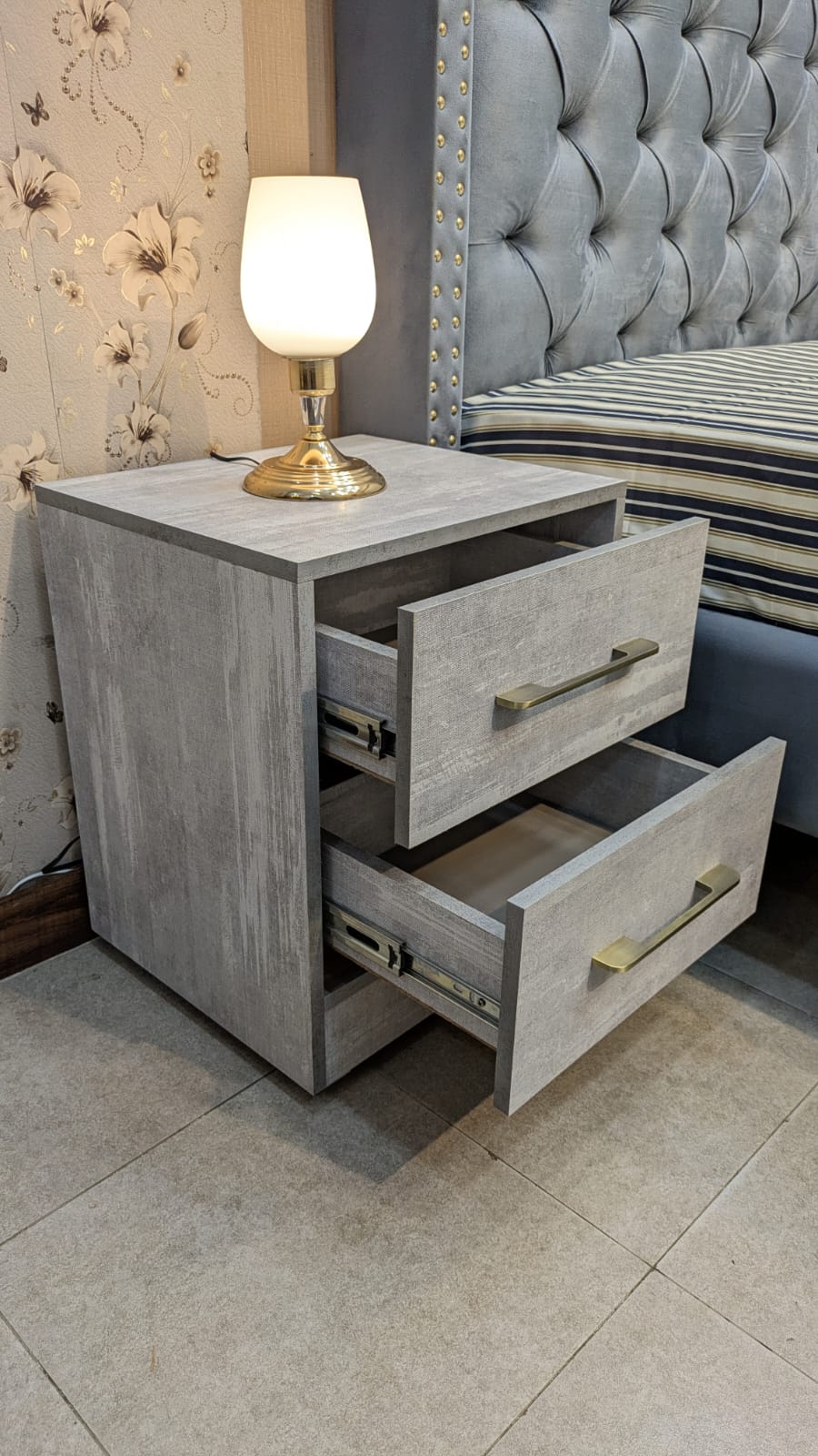 Brand New King Size Bed with 2 Side Tables