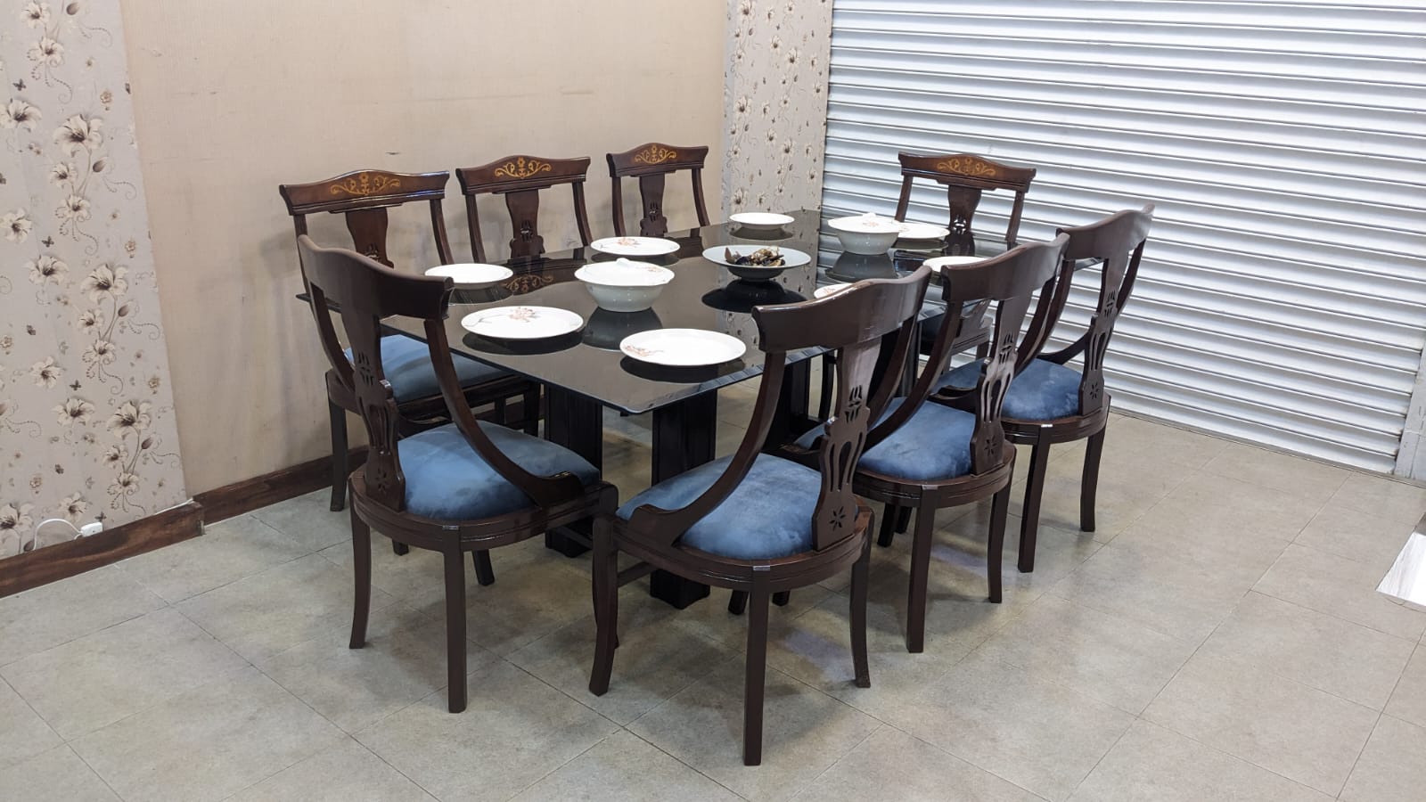 Solid Sheesham Wood 8 Seater Dining Table