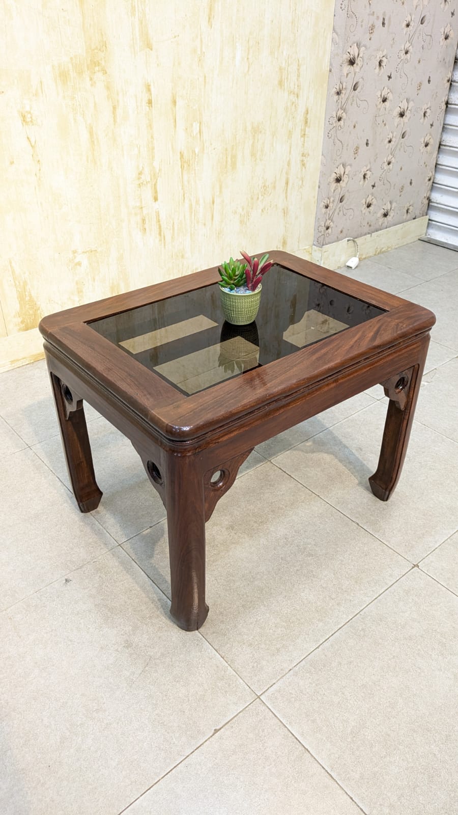 Solid Sheesham Wood Center Table Set