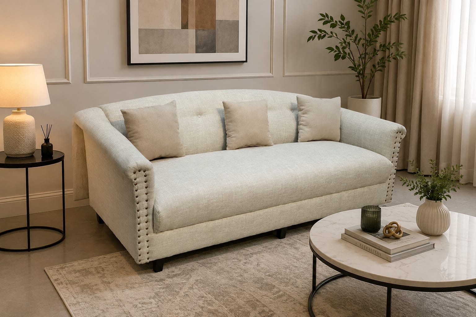 3 Seater Sofa With Brand New Cushions
