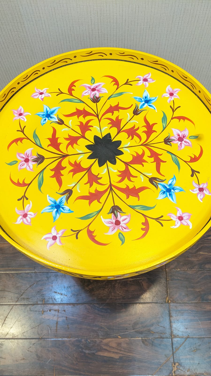 Hand Painted Foldable Corner Table
