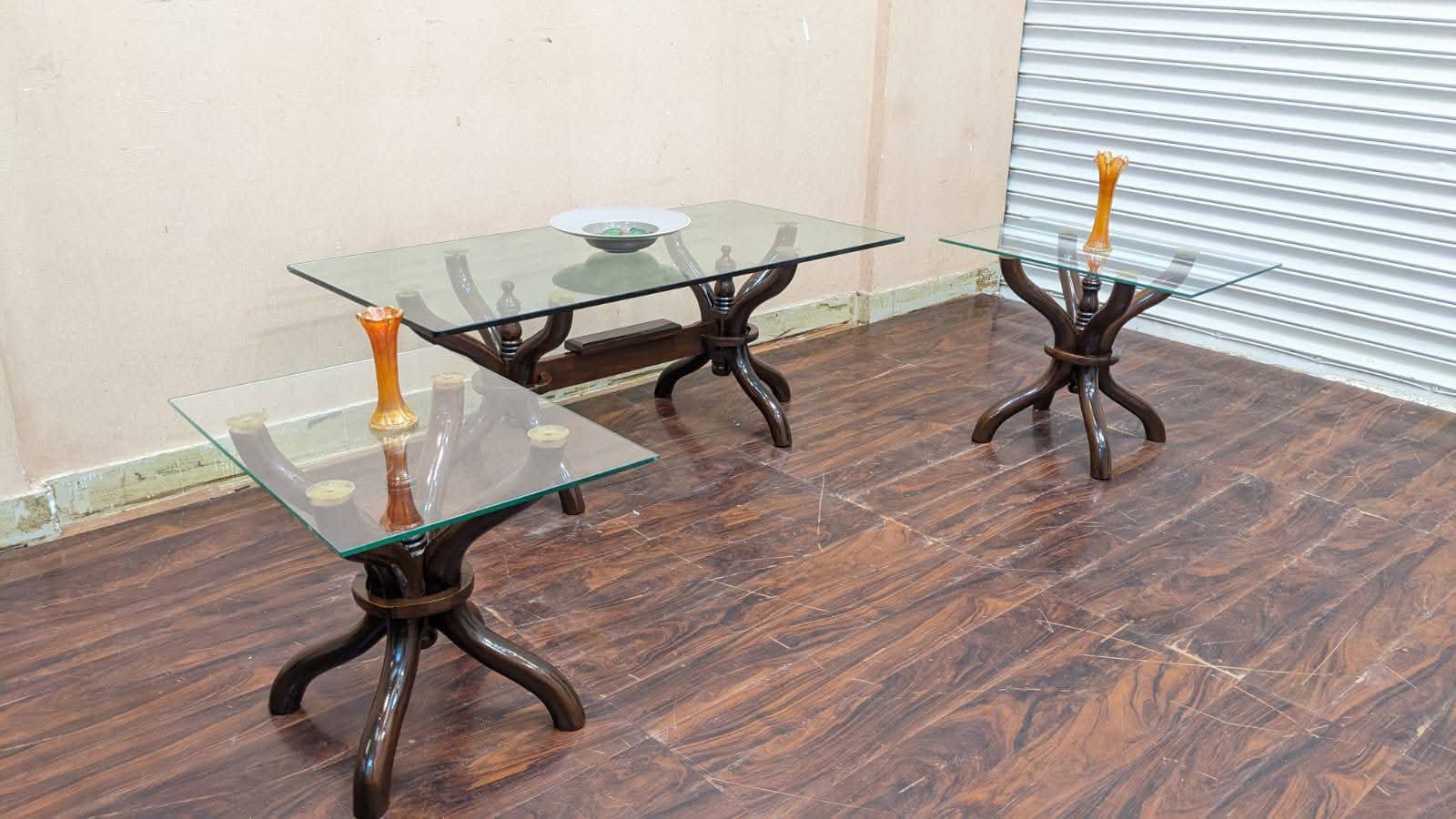 Sheesham Wood Center & Side Tables Set
