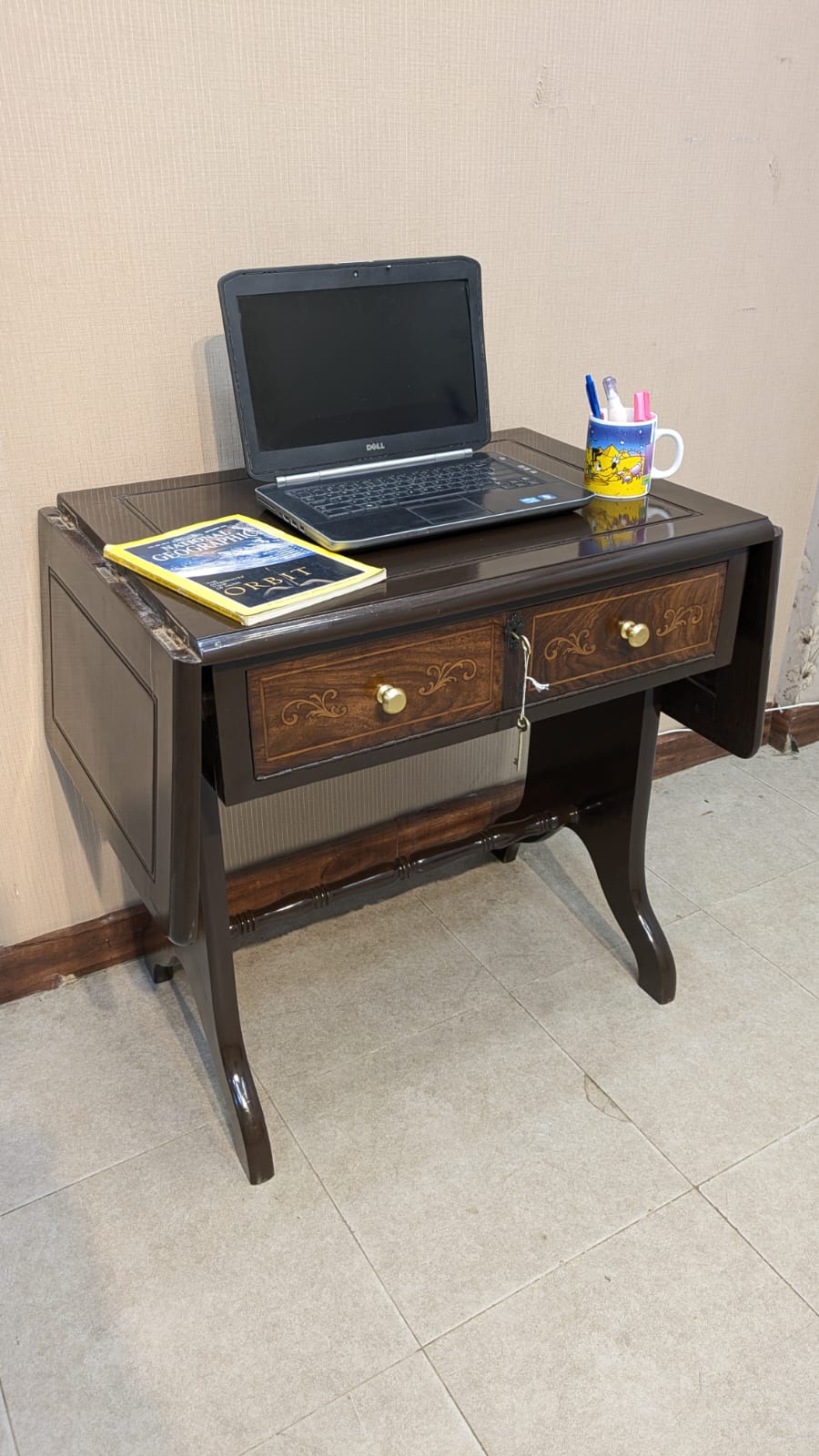 Vintage Drop Leaf Style Study Table