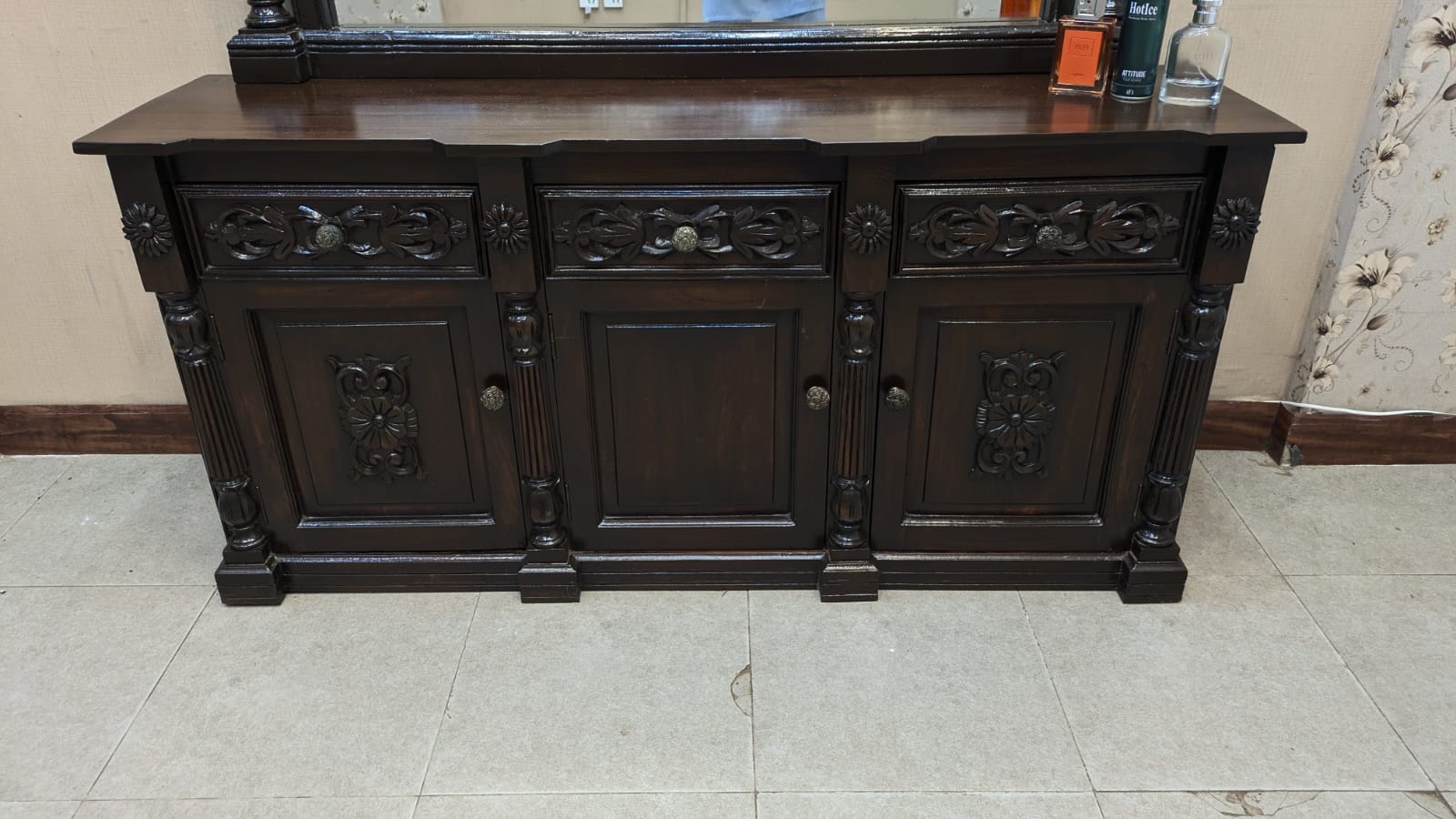 100% Solid Sheesham Wood King Size Bed Set