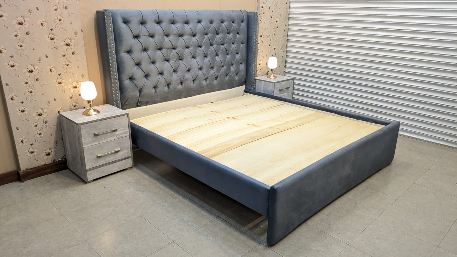 Brand New King Size Bed with 2 Side Tables