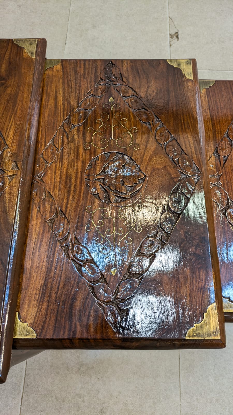 Solid Sheesham Wood Nesting Table