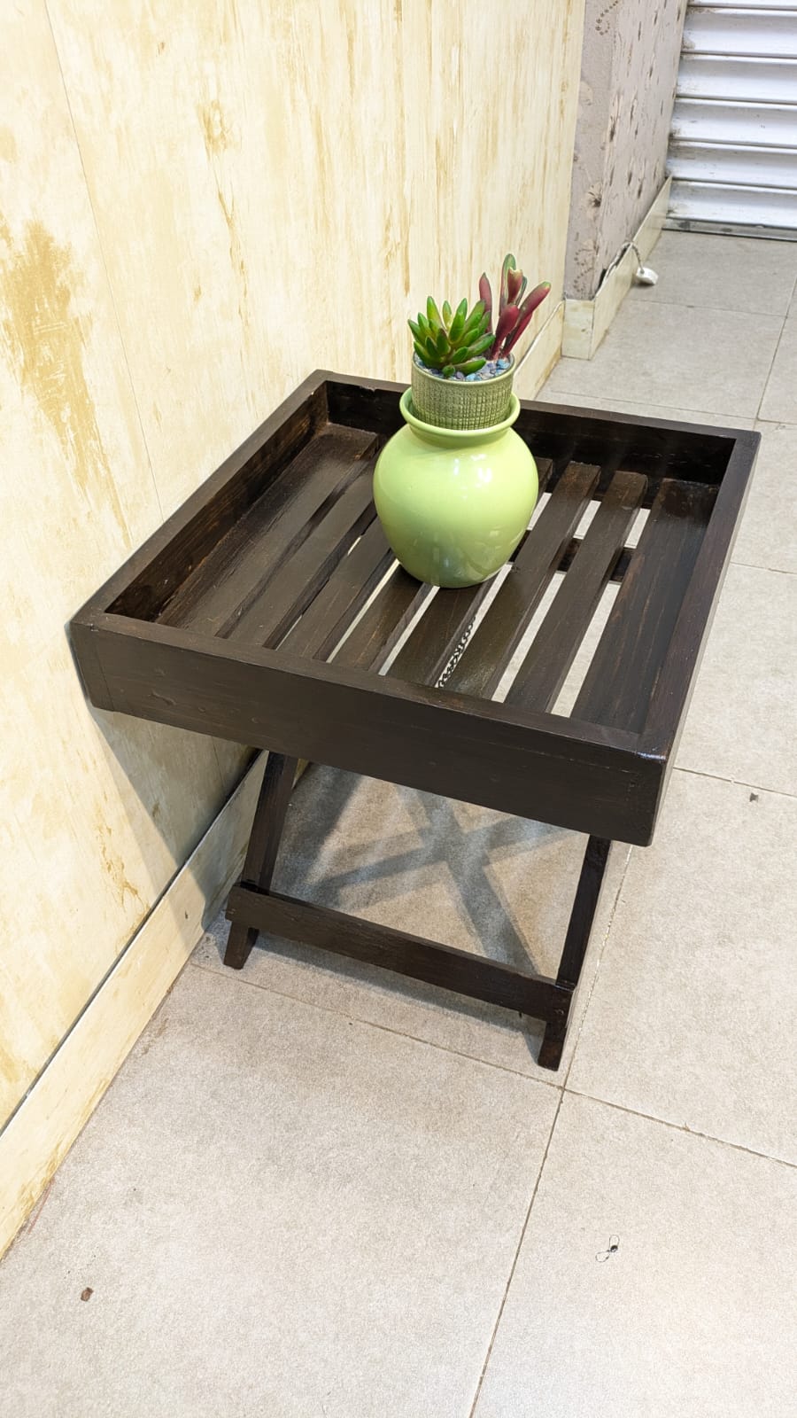 Brand New Pure Wooden Foldable Corner Table