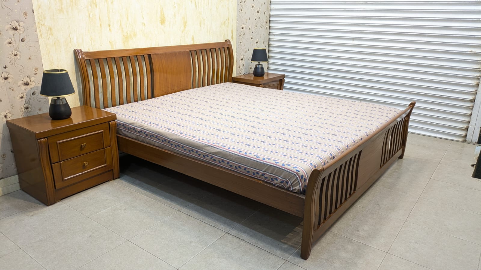 Elegant Diyar Wood King Size Bed Set ✨