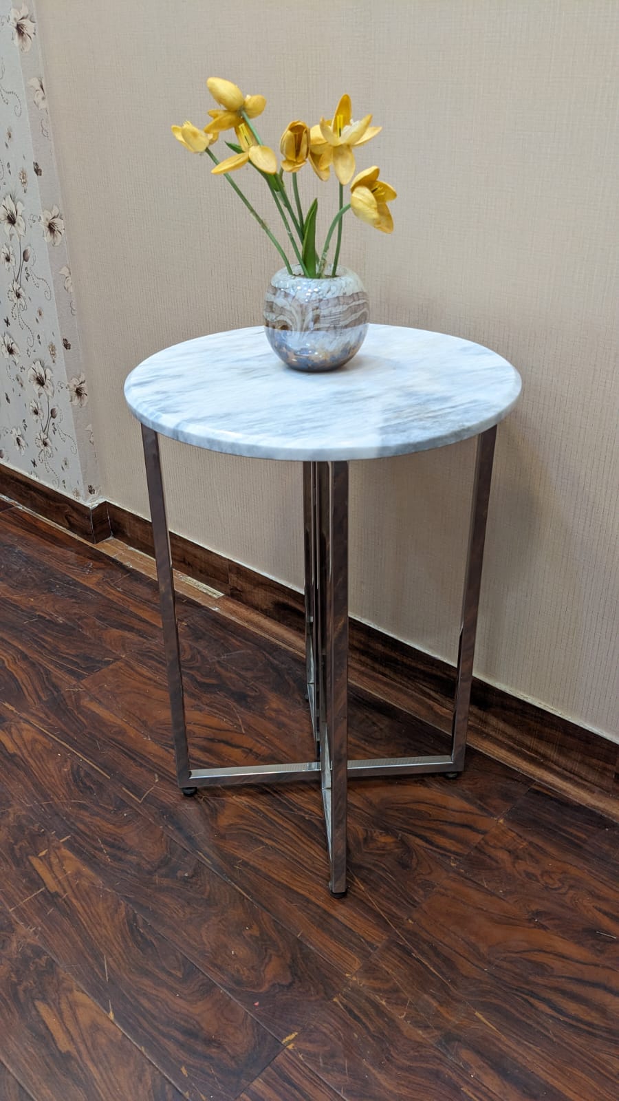 Marble Top Corner Table