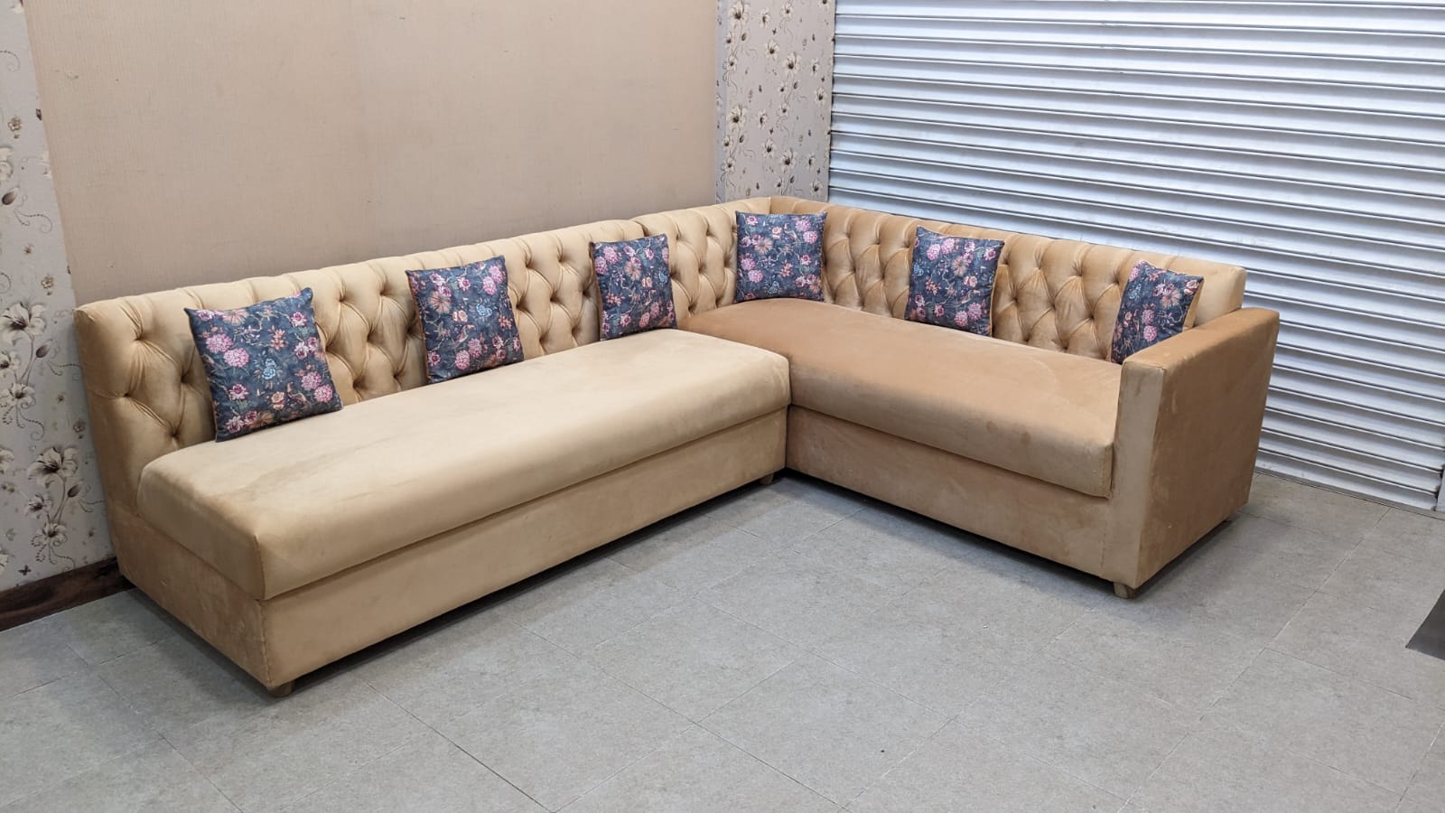 6 Seater L Shape Sofa Set