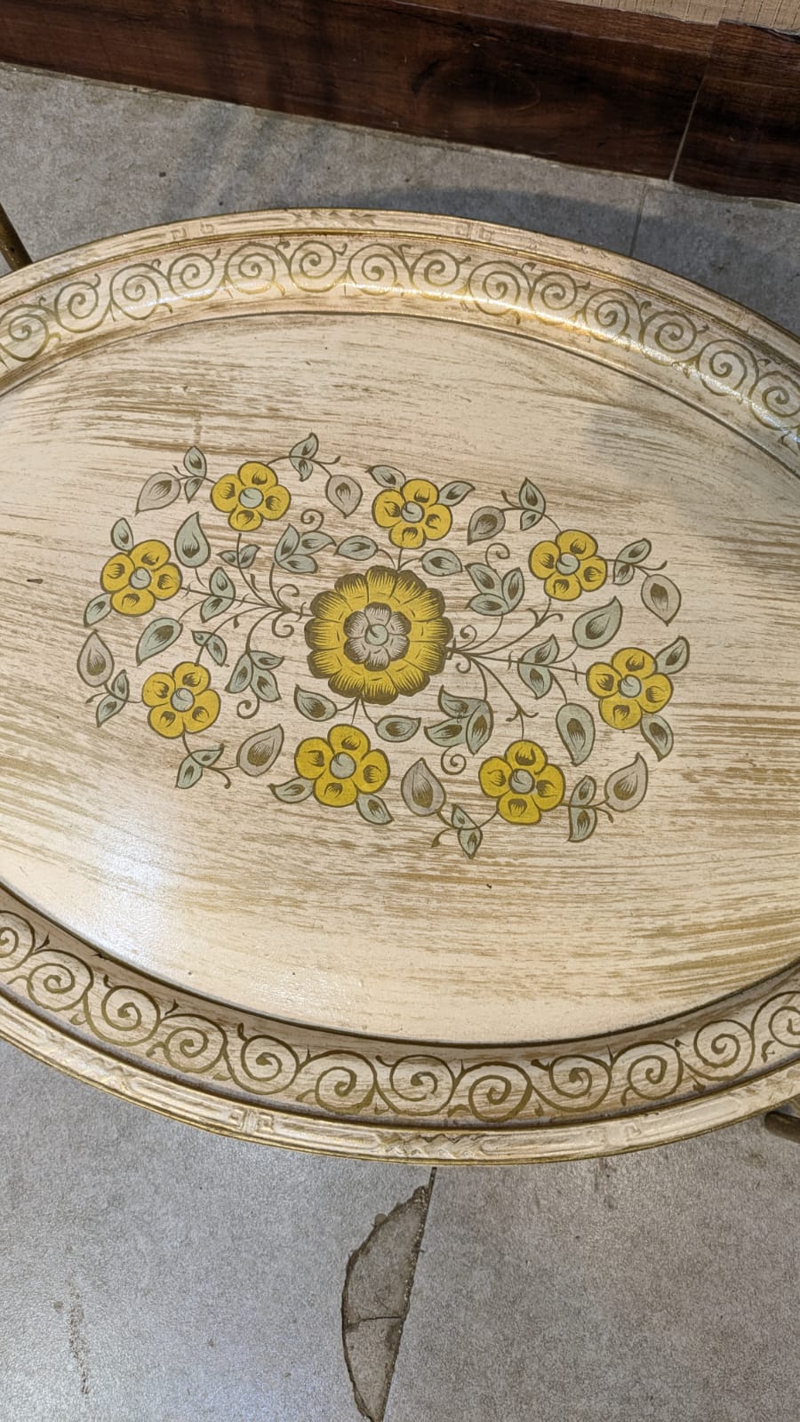 Kalamkaar Furniture Hand Painted Trolley