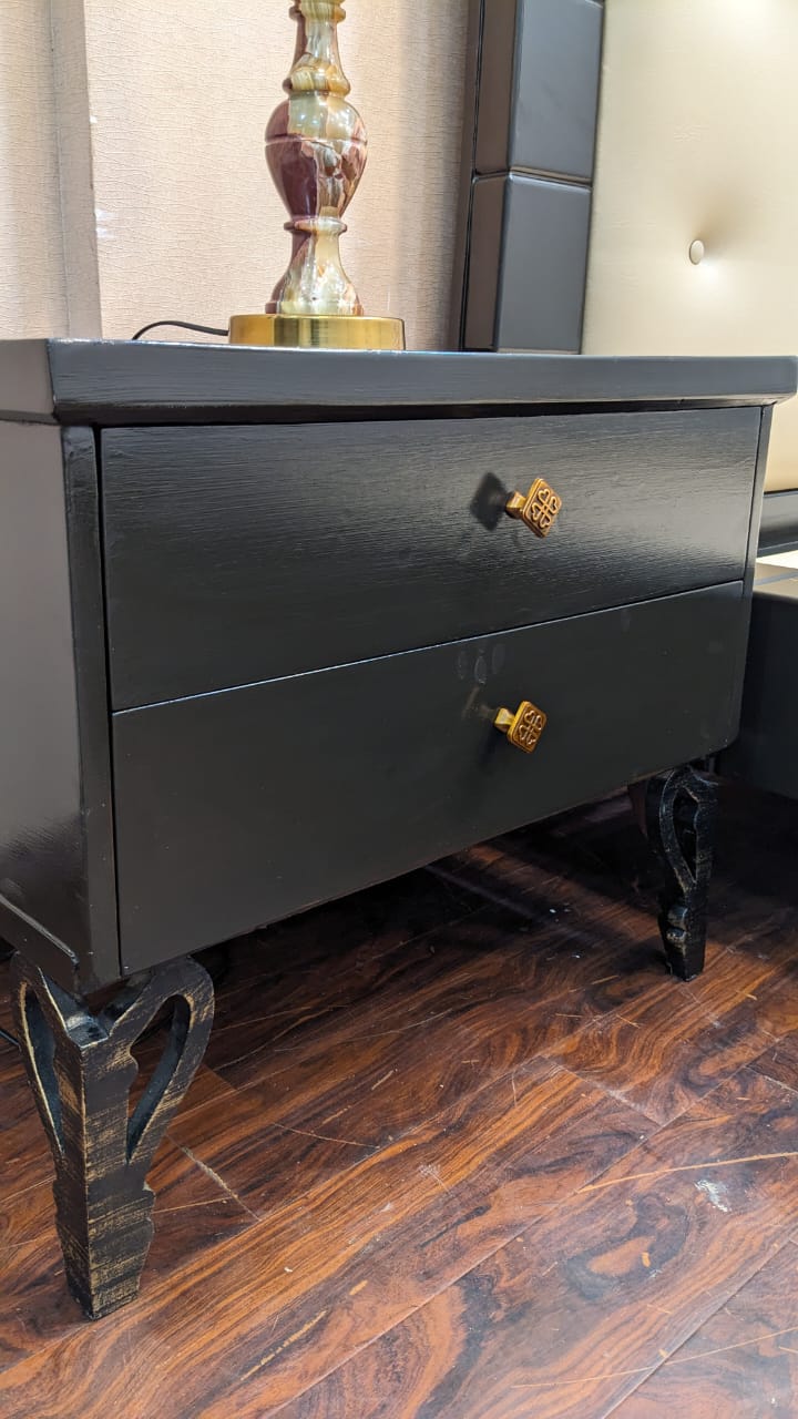 King Size Bed with 2 Side Tables and Dressing Table