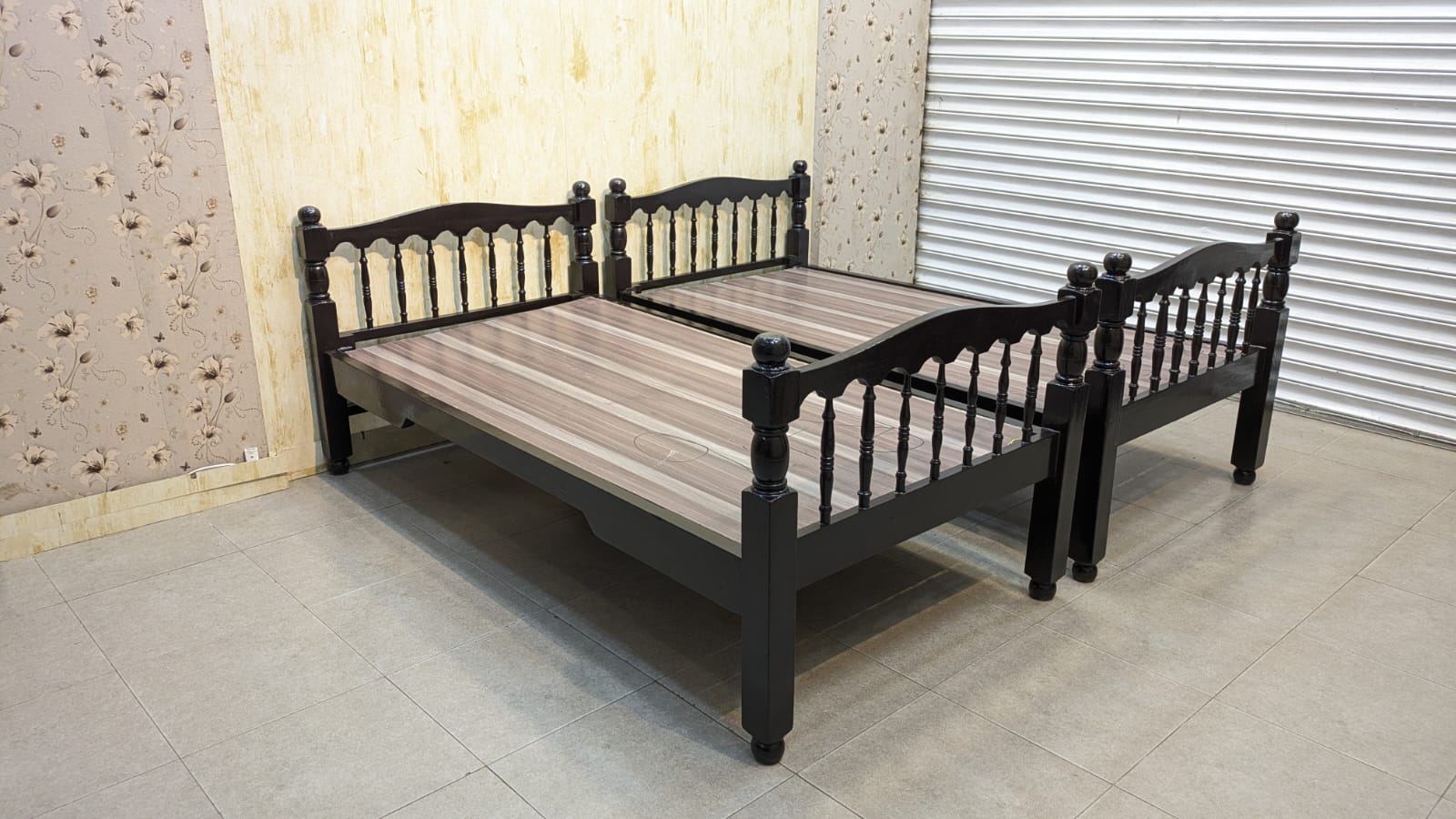 Pure Wooden Single Bed