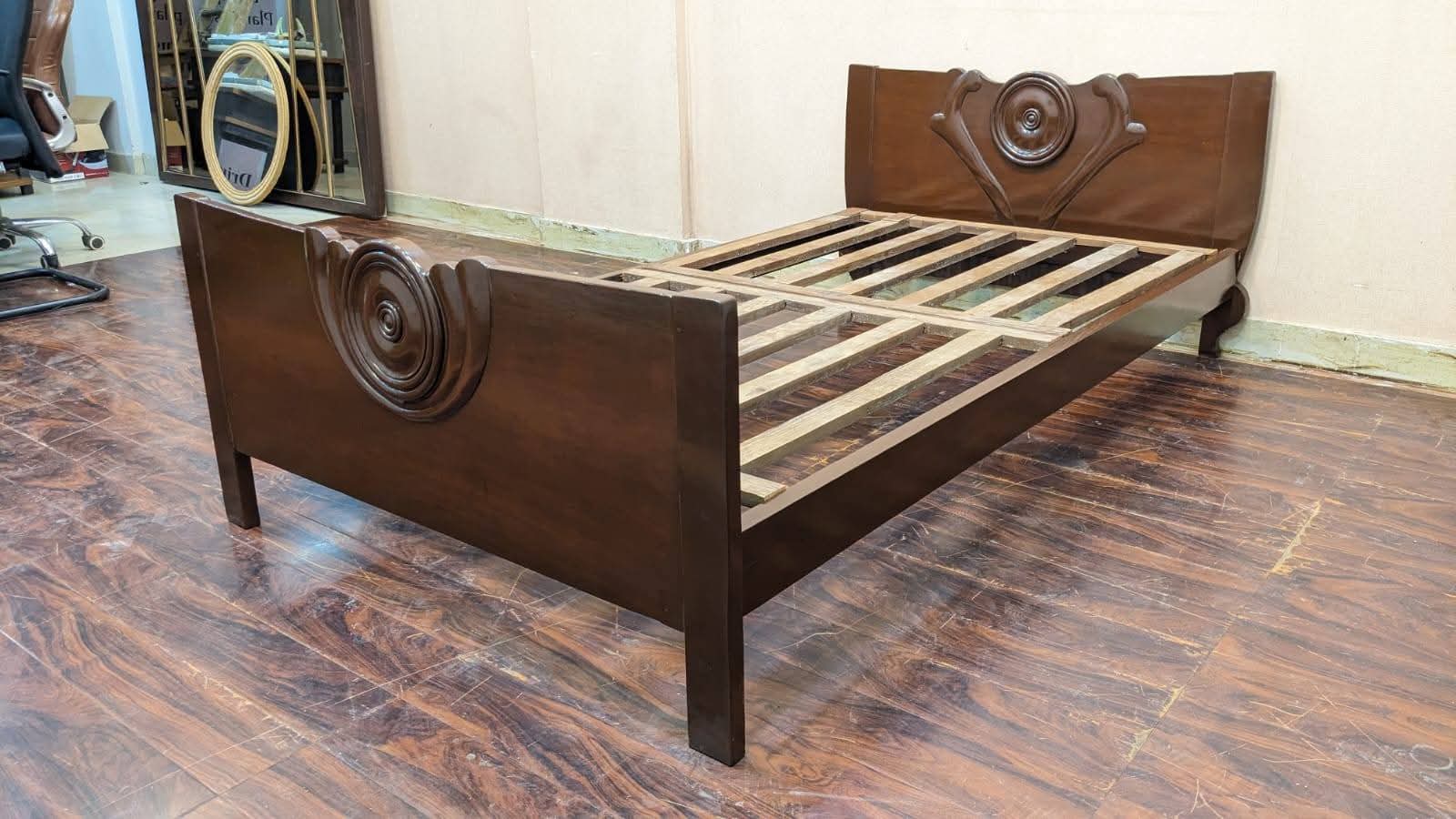 Solid Sheesham Wood Single Bed